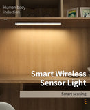 Motion Sensor LED Cabinet Light Rechargeable Induction Night Light Wireless Portable Detector Lamp Kitchen Staircase Backlight