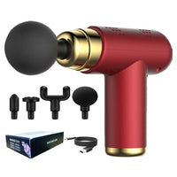Portable Mini Massage Gun Pistol Facial Massager For Body Neck Deep Tissue Muscle Relaxation Gout Pain Relief Body Massager