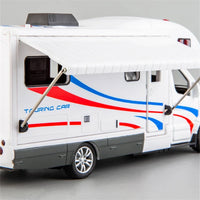1:30 Diecast Luxury RV Recreational Vehicle Car Model Metal Camper Van Motorhome Touring Car Model Sound and Light