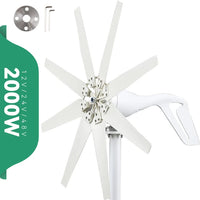 Small Wind Turbine Generator Power 2000w 12v 24v 48v 6 Blades With MPPT/Charge Controller Windmills RV Caravan Yacht Farm For Home Use