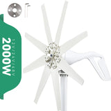 Small Wind Turbine Generator Power 2000w 12v 24v 48v 6 Blades With MPPT/Charge Controller Windmills RV Caravan Yacht Farm For Home Use
