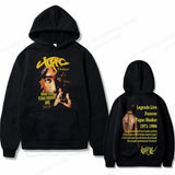Tupac 2pac Graphic Hoodie Men Clothing Fashion Oversized Hip Hop Comfortable Autumn Winter Sweatshirt Male Casual Fleece Hoodies