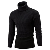 Autumn Winter Men's Turtleneck Sweater Men's Knitting Pullovers Rollneck Knitted Sweater Warm Men Jumper Slim Fit Casual Sweater Jack's Clearance
