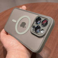 Luxury Matte Armor Magnetic Wireless Charging Case for iPhone 11–16 Pro Max – Shockproof Magsafe Compatible