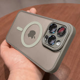Luxury Matte Armor Magnetic Wireless Charging Case for iPhone 11–16 Pro Max – Shockproof Magsafe Compatible