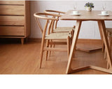 Nordic Cane-Woven Wooden Armchair – Indoor/Outdoor Lounge Chair