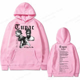 Tupac 2pac Graphic Hoodie Men Clothing Fashion Oversized Hip Hop Comfortable Autumn Winter Sweatshirt Male Casual Fleece Hoodies