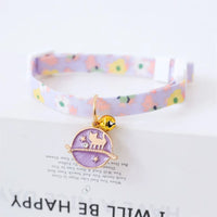 Cat Collars Adjustable Pet Collar For Bell Safety Buckle Planet Jewelry Flower Cute Dog Necklace Pet Products Cat Accessories