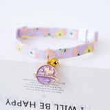 Cat Collars Adjustable Pet Collar For Bell Safety Buckle Planet Jewelry Flower Cute Dog Necklace Pet Products Cat Accessories