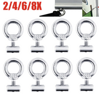 2/4/6/8pcs Stainless Steel Awning Rail Stoppers 6mm Stops Motorhome Campervan Caravan Awning Rail Tarpaulin Stoppers