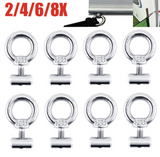 2/4/6/8pcs Stainless Steel Awning Rail Stoppers 6mm Stops Motorhome Campervan Caravan Awning Rail Tarpaulin Stoppers