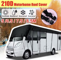 210D Black RV Caravan Motorhome Roof Protective Cover Waterproof Dust-proof Sunshade Anti-UV Motorhome