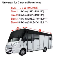 210D Black RV Caravan Motorhome Roof Protective Cover Waterproof Dust-proof Sunshade Anti-UV Motorhome