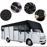 210D Black RV Caravan Motorhome Roof Protective Cover Waterproof Dust-proof Sunshade Anti-UV Motorhome