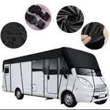 210D Black RV Caravan Motorhome Roof Protective Cover Waterproof Dust-proof Sunshade Anti-UV Motorhome