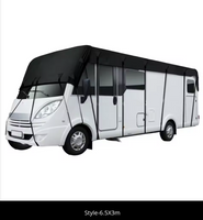 210D Black RV Caravan Motorhome Roof Protective Cover Waterproof Dust-proof Sunshade Anti-UV Motorhome