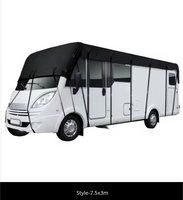 210D Black RV Caravan Motorhome Roof Protective Cover Waterproof Dust-proof Sunshade Anti-UV Motorhome