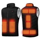 Unisex Heated Vest 9 Area Heating Thermal Jacket USB Electric Heating Vest Men Women Smart Headed Waistcoat for Outdoor Camping