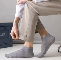 Unisex 40 Pairs of Solid Color Socks, Soft and Lightweight Ankle Socks, Casual Boat Socks, Low Cut Ankle Socks