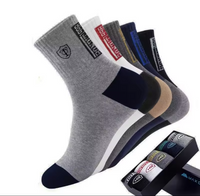 200-100 Pairs Breathable Cotton Sports Stockings Men Bamboo Fiber Autumn and Winter Men Socks Sweat Absorption