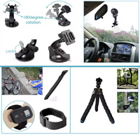 Action Camera Accessories Kit for GoPro Hero 13 12 11 10 9 8 7 6 5 4 Session 3 Black Max Insta360 Yi 4K DJI AKASO Campark SJCAM