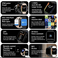 2023 Smart Watch Women Series 8 2.0 " Screen Bluetooth Call Heart Rate Blood Pressure Men Smartwatch for Apple Watch IWO Watch 8