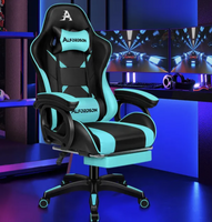 ALFORDSON Gaming Office Chair Racing Massage Leather Computer Seat Footrest Jack's Clearance