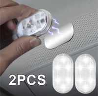 2PCS Magnetic Touch Light Car Roof Magnet Ceiling Led Camper Car Interior Lighting USB Charging Touch Activated LED Lights
