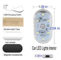 2PCS Magnetic Touch Light Car Roof Magnet Ceiling Led Camper Car Interior Lighting USB Charging Touch Activated LED Lights