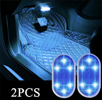 2PCS Magnetic Touch Light Car Roof Magnet Ceiling Led Camper Car Interior Lighting USB Charging Touch Activated LED Lights