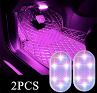 2PCS Magnetic Touch Light Car Roof Magnet Ceiling Led Camper Car Interior Lighting USB Charging Touch Activated LED Lights