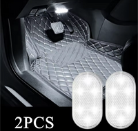 2PCS Magnetic Touch Light Car Roof Magnet Ceiling Led Camper Car Interior Lighting USB Charging Touch Activated LED Lights