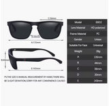 Fashion Square Vintage Polarized Sunglasses Men Women Retro Driving Fishing Sun Glasses UV400 Eyewear