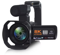 HDR 8K Digital Video Camera Night Vision 48MP WIFI Webcam Camcorder for Live Streaming