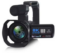HDR 8K Digital Video Camera Night Vision 48MP WIFI Webcam Camcorder for Live Streaming