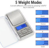 Mini Digital Pocket Scales Jewelry Scales Weight Diamond Balance Kitchen Weighing High Precision Electronic Digital Pocket Scale
