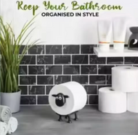 1/3PC Sheep Toilet Paper Holder Funny Free Standing Bathroom Roll Rack Cute Black Sheep Decor Tissue Holder Bathroom Accessories