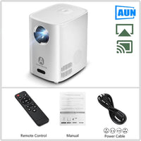 AUN A001 Pro Android WiFi Portable Cinema Projector - 1080P/4K, LED Video, Smartphone Sync