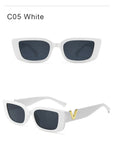 Fashion Rectangle Sunglasses Women Luxury Brand Vintage Small Frame Sun Glasses Ladies Classic Black Square Eyeglasses Oculos