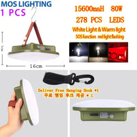 Upgraded Rechargeable LED Camping Light - 15600mAh, Strong, Portable, Zoomable