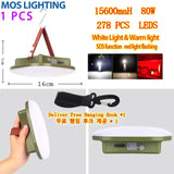 Upgraded Rechargeable LED Camping Light - 15600mAh, Strong, Portable, Zoomable
