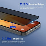 5-Pack Full-Cover Privacy Screen Protectors – Anti-Spy Glass for iPhone (8 to 16 Pro Max)