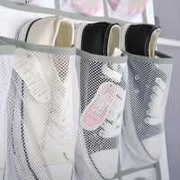 24/28 Large Mesh Pockets Wall Hanging Shoe Organizer Rack Over The Door Fabric Cabinet Closet Sundries Shoe Storage Bag