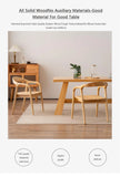 Nordic Wooden Dining Chair – Simple Design with Armrests & Backrest