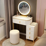 A Set Makeup Dressing Table with Mirror Slate Furniture Girl Bedroom Bedside Storage Cabinet Integrated Minimalist Makeup Vanity Jack's Clearance