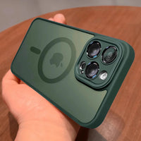 Luxury Matte Armor Magnetic Wireless Charging Case for iPhone 11–16 Pro Max – Shockproof Magsafe Compatible