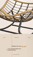 Human Bird Nest Rattan Weaving Rocking Chair Leisure Sofa Home Balcony Single Lazy Sofa Rocking Chair Rattan Chair Can Sleep