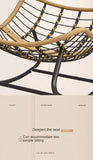 Human Bird Nest Rattan Weaving Rocking Chair Leisure Sofa Home Balcony Single Lazy Sofa Rocking Chair Rattan Chair Can Sleep
