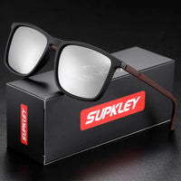 SUPKLEY Sports Sunglasses for Men Polarized Comfortable Wear Square Sun Glasses Male Light Weight Eyewear Accessory with Origina