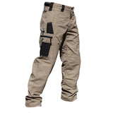 New Men's Tactical Work Pants Outdoor Waterproof Cargo Trousers Casual Multi-pocket Wear-Resistant Outdoor Training Trousers
